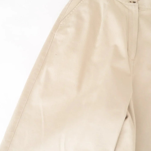L.L. Bean Beige Straight  Leg 100% Cotton Pants 12 Tall - Picture 6 of 10